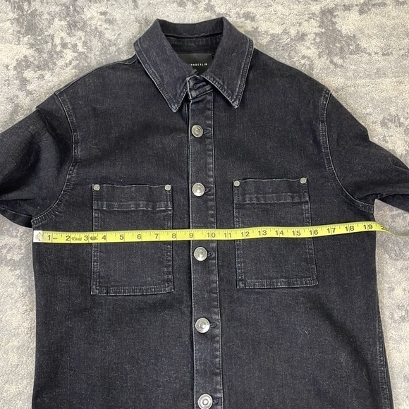 NWT Marcell Von Berlin Black Denim Button Front Jacket Shark Back Streetwear - Picture 6 of 12